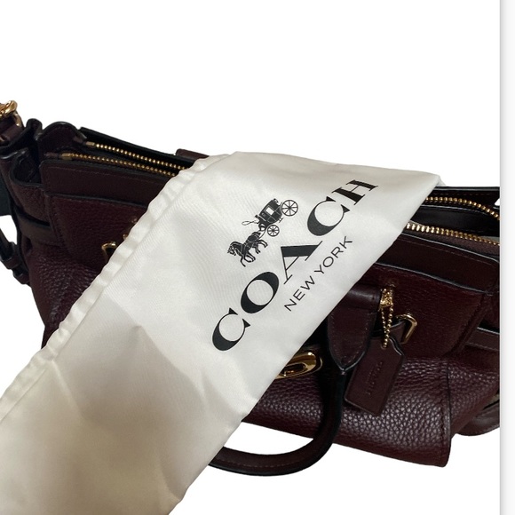 Coach Swagger Carryall Handbag Crossbody Oxblood - Picture 13 of 13